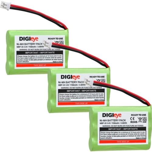 3Pcs 1100mAh Ni-MH MBP33 Battery for Motorola MBP27T MBP33 MBP33PU MBP33BU MBP33P MBP36 MBP36PU MBP18 Motorola Baby Monitor