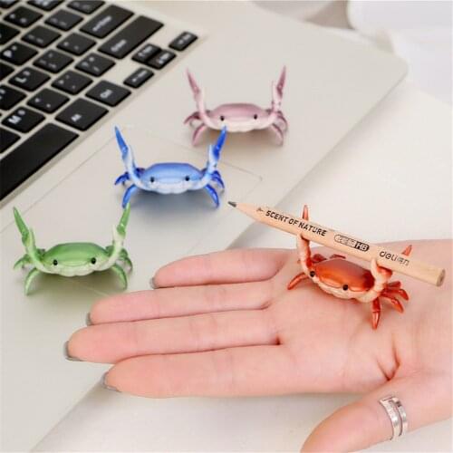 New Japanese Creative Cute Crab Pen Holder Weightlifting Crabs Penholder Bracket Storage Rack Gift Stationery