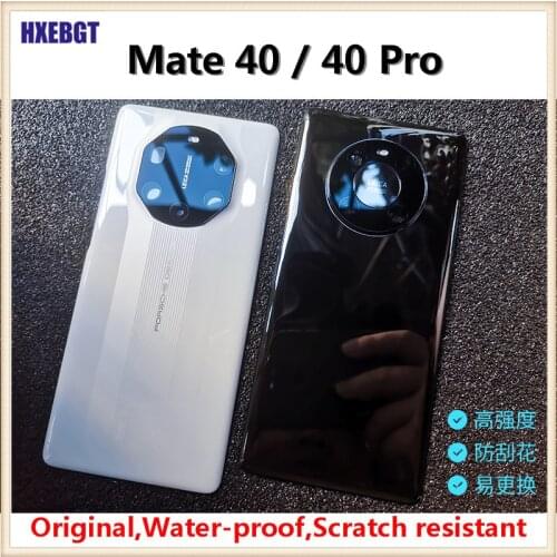 Original New For Huawei Mate 40 Pro Back Glass Battery Cover Rear Door Housing Case Mate 40 Back Cover Replacement Parts