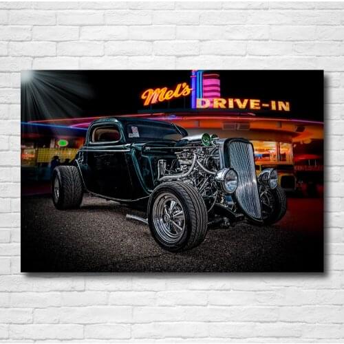 Supercar Posters Retro Car Tuning Hot Rods Wall Art Poster Canvas Print Paintings for Home Room Decor