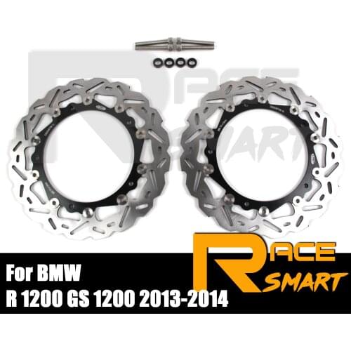 R1200GS 2013-2014 Motorcycle CNC Floating Front Brake Disc Disk Rotor For BMW R1200 GS ABS 2014-2018 R 1200GS-ABS Oversize Black