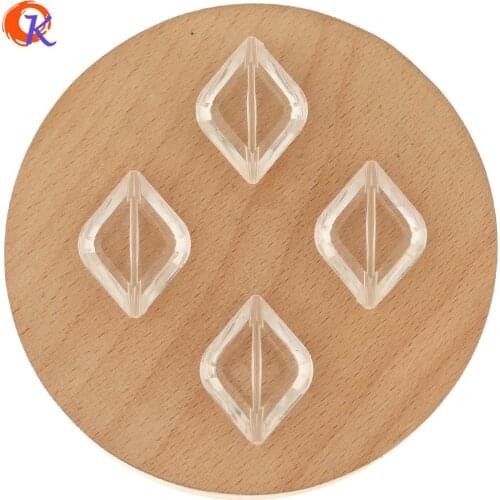 Cordial Design 22x30mm 170Pcs Jewelry Accessories/Hand Made/Clear Acrylic Beads/Rhombus Shape/Earring Findings/DIY Beads Making
