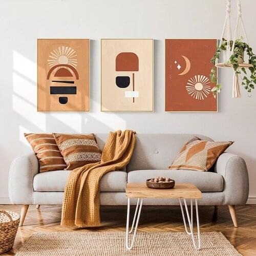 Morden Abstract Nordic Poster Wall Art Canvas Painting Minimalist Warm Home Wall Decoration for Background Living Room Bedroom