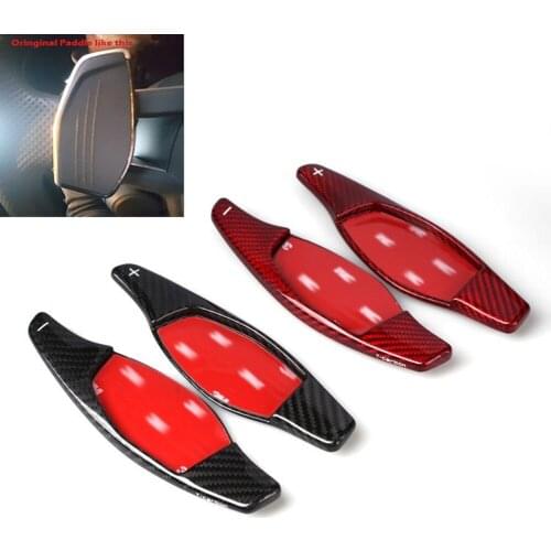 Carbon Fiber Steering Wheel Paddle Shift Extension Shifter Cover Trim For Audi RS3 RS4 RS5 2017 2018 R8 TT RS 2016 2017 2018