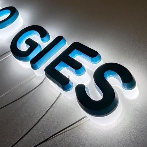 Waterproof Illuminated Acrylic Letter Reverse-lit Led Letter Advertising Signage Easy-maintainence Led Light Shopfront Décor