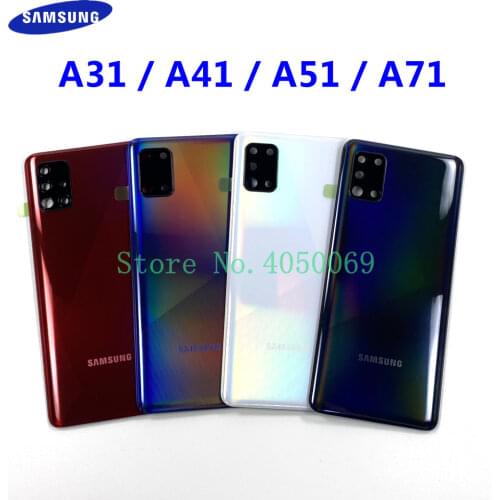 Back glass Rear Cover Case Housing Battery Door Replacement For Samsung Galaxy A31 A315 A51 A515 A71 A715 2020