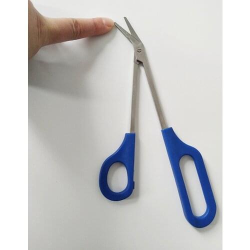 1pc Long Handled Toenail Scissors Cuticle Scissor Nipper Trimmer Cutter Nail Art Clipper (Dark Blue)