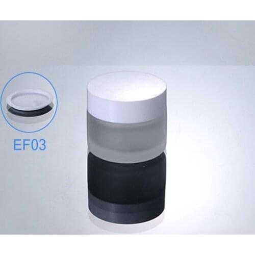 300pcs/lot 50g(50ml) Frosted Glass cream jar,Glass bottle with Silver lids, cosmetic container,cosmetic packaging