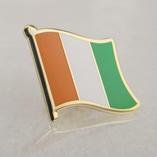 Soft Enamel Cote D'Ivoire Flag Lapel Pins