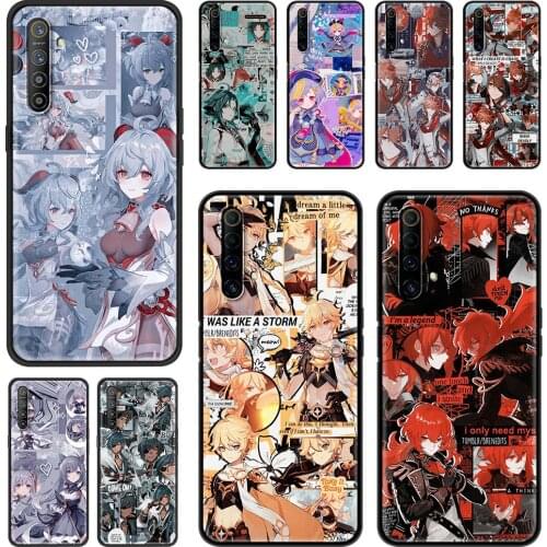 Phone Case For Realme GT Neo 8 7 6 5 Pro V15 V13 C25 C21 C20 C15 X50 X7 Q2 XT Cover Genshin Impact Anime