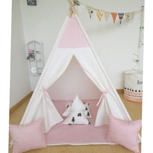 Pink stripe design Childrens Teepee Play tent,tipi,teepee tent,kids teepee tent children playhouse