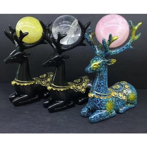 Natural crystal ball decoration stones figurines stand gifts home decor drop Shipping Christmas gift