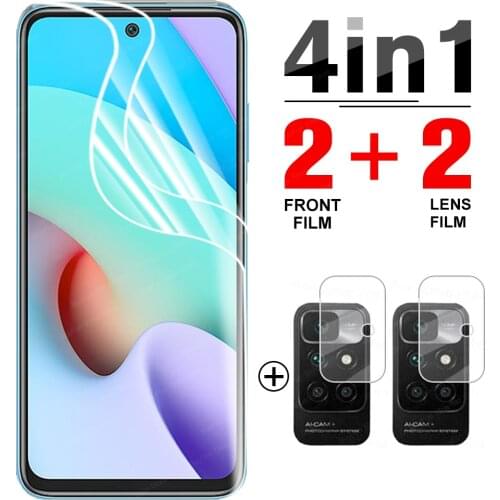 4 in 1 Hydrogel Film For Xiaomi Redmi 10 Screen Protector films For Redmi 10 Red 10 Redmi10 6.5'' Protective film not glass