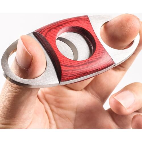 Redwood Double Blade Stainless Steel Cigarette Guillotine Pouch Cigar Cutter Pocket Gadget Zigarre Smoking Accessories