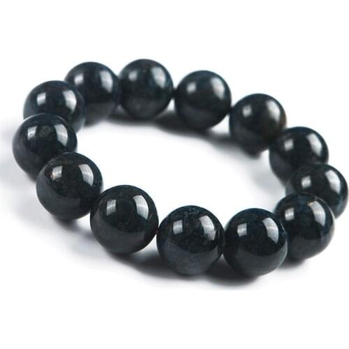 Namibia Blue Natural Pietersite Bracelets Women Men Stretch Crystal Powerful Round Beads Bracelet 17mm AAAA