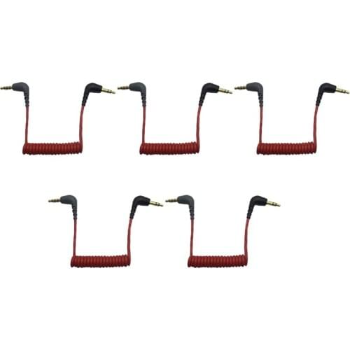 HFES 5Pcs Replacement 3.5mm TRS to 3.5mm TRRS Adapter Cable for iPhone RODE Sc7 By VIDEOMIC GO Video Micro-Mics