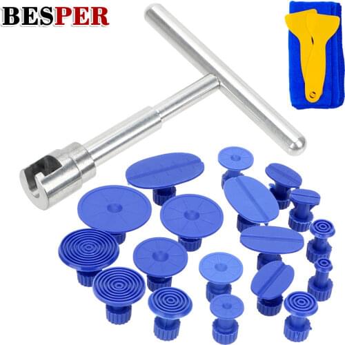BESPER Car paintless dent repair tools Dent Repair Kit Car Dent Puller with Glue Puller Tabs Removal Kits for Vehicle Car Auto