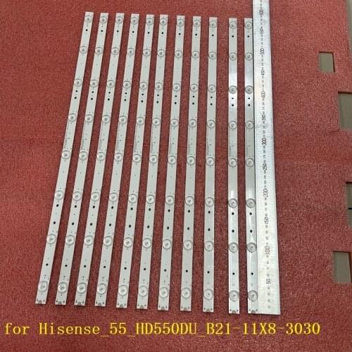 11 PCS 8LED 585mm LED backlight strip for Hisense LED55EC520UA 55-HD550DU-B21-11X8-3030 1150644