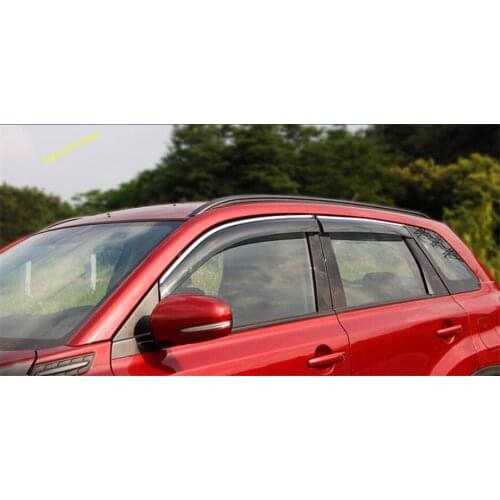 Lapetus Window Visors Awnings Wind Rain Deflector Visor Guard Trim Fit For Suzuki Vitara Escudo 2015 - 2019 Protection Cover Kit