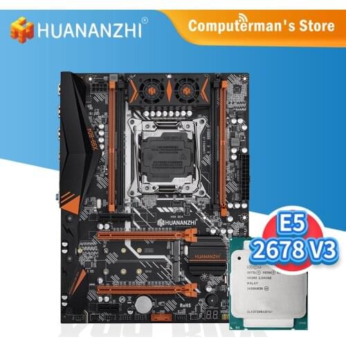 HUANANZHI X99 BD4 X99 Motherboard combo kit set Intel XEON E5 2678 V3 support 4 * DDR4 RECC NON-ECC memory M.2 NVME NGFF USB3.0