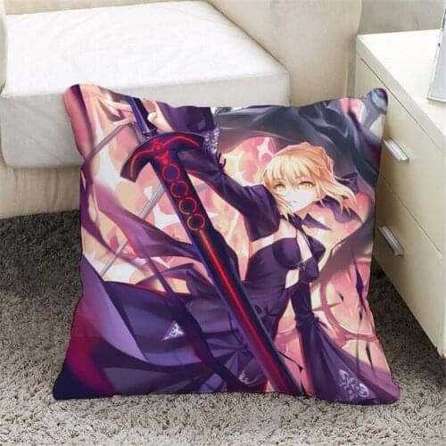 Cartoon Fate/Zero Saber Anime Fate/Grand Order Alter Two-sided Printed Stain Pillow Case Inner Pillow Cover Cushion Decor New