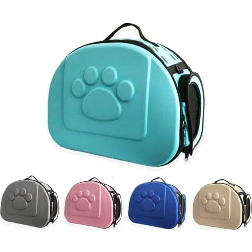 Pure Color Pet Dog Carrier Bag EVA Foldable Cat Travel Handbag Portable Shoulder Bags For Small Dogs Puppy Outdoor Carrying SML