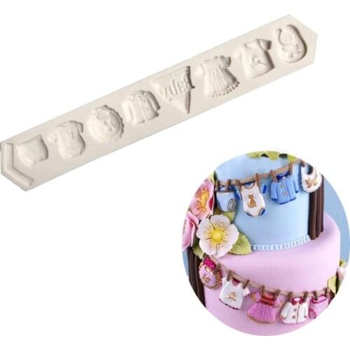 Baby Clothes Shaped Silicone Cake Mold Craft Kitchen Pastry Tool Fondant Cake Decoration Mold for Chocolate Baking equipment