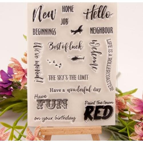Silicone Clear Stamps for Scrapbooking DIY Album Paper Cards Making Decoration Embossing Rubber Stamp T1554 Letters
