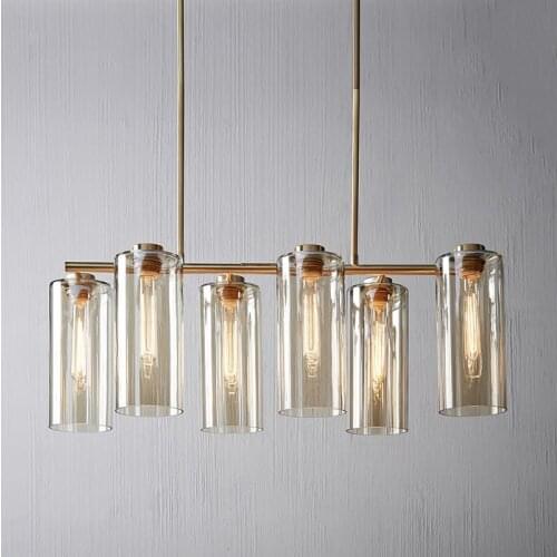 Modern minimalist LED pendant lights Nordic living room hanging lamp dining room study glass luxury metal lighting fixture