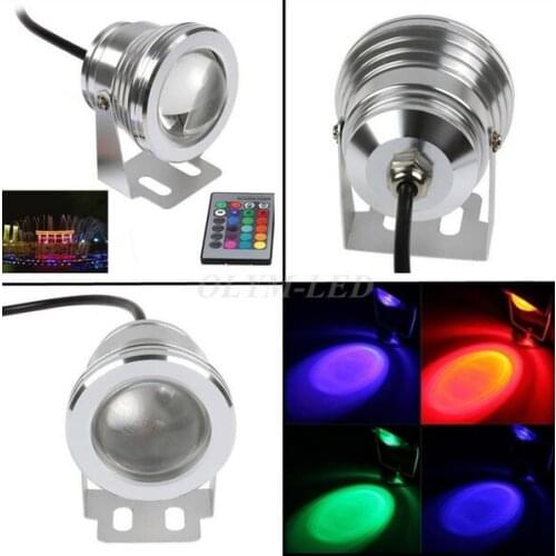 RGB LED Underwater Light DC12V IP68 Waterproof Aquarium Swimming Pool Lights Spotlight Stainless Lighting