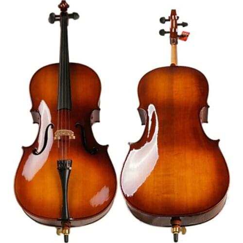 Handcraft Cello Full Size 4/4 4/3 1/2 1/4 Cello Bright paint Acoustic Musical instrument violonchelo for Beginner student