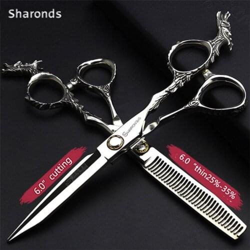 6 inch high quality professional hairdresser hairdressing scissors custom cut thinning hairdresser special set