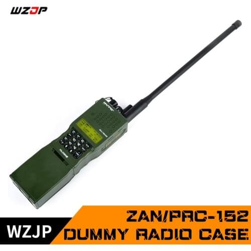 WZJP tactical AN/PRC-152 Walkie-talkie Shell Radio Hand Model Z020 Dummy Radio Case Universal Antenna Within 1.5km Green New