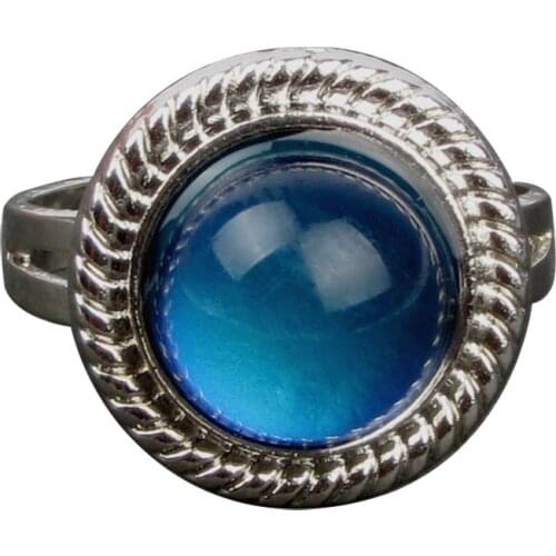 Yingwu Crystal Jewelry Changing Color Mood Ring Temperature Emotion Feeling RINGS MOOD Adjustable Size Gifts Event Party