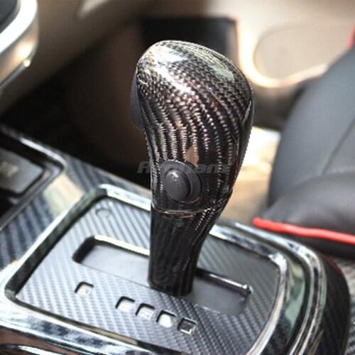 Real Carbon Fiber Gearshift Head Retrofit Replacement For Nissan Tiida 2011 2012 2013 2014 2015 2016 2017 2018
