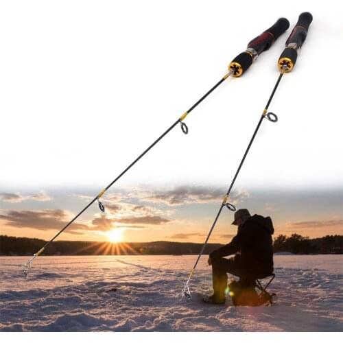 Zhao-4 Ultralight Winter Ice Fishing Rod Portable Winter Ice Fishing Rod Spinning Casting Ice Winter Fishing Pole Tackle