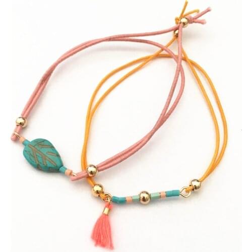Dongmu jewelry new shell bracelet elastic elastic bracelet tassel seven color girl fashion accessories birthday gift