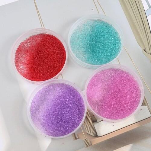 10grams/Pack Mini Bubble ball beads 0.6-0.8mm tiny beads for glass globe silicon mold filler charms DIY Nail Craft Home Decor