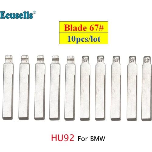 10pcs/lot Remotes Flip blank uncut key Blade 67# for KD Remote HU92 for BMW flip remote key