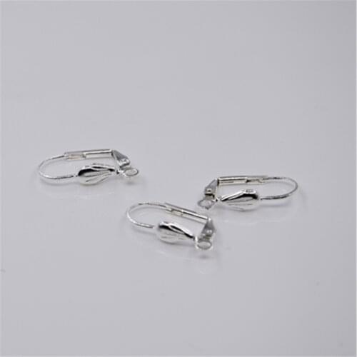 100PCS Fine Jewellery Components Genuine 925 Sterling Silver Handmade Beadings Findings Earring Hooks Shell decoration Fittings