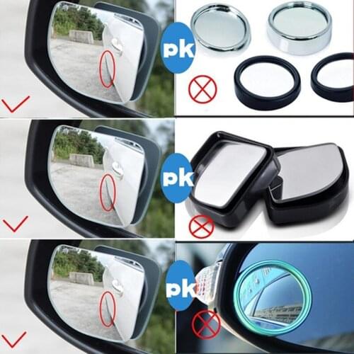 2 Pcs Adjustable Frameless HD Glass Car Blind Spot Mirror for Parking Auxiliary Rear View Mirror Fan Shape Auto Car accessories