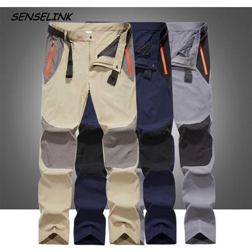 Spring Summer Men Outdoor Trousers Fashion Sport Pants Quick Drying Casual Hiking Mountain Climbing Waterproof Cargo Pants Men