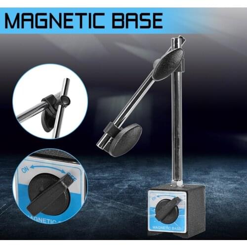 Magnetic Base Holder With Double Adjustable Test Gauge with Convenient ON/OFF Switch for Automotive Pole For Dial Indicator