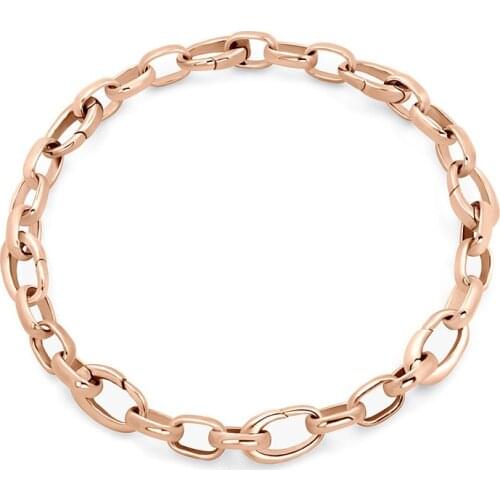 Diylocket Fashion Adjustable Oval Clasping Link Bracelet LSOB01