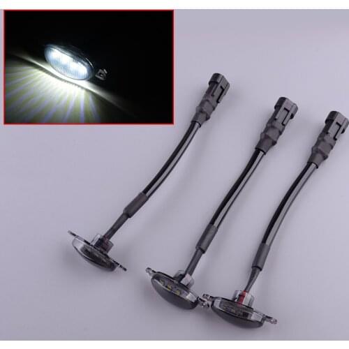 3Pcs Smoke Lens White LED Light Front Grill Grille Light DRL Fit For Ford F-150 F150 Raptor 2010 2011 2012-2015 2016 2017 2018