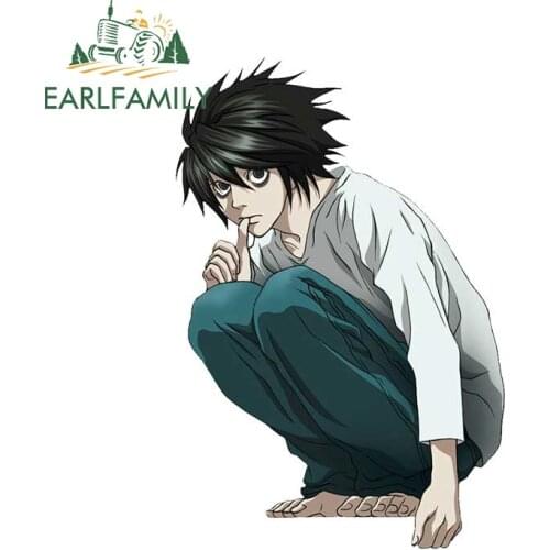 EARLFAMILY 13cm X 8.7cm for Death Note Car Stickers Waterproof Personality Decals Scratch-Proof Helmet Caravan Decor Car Goods