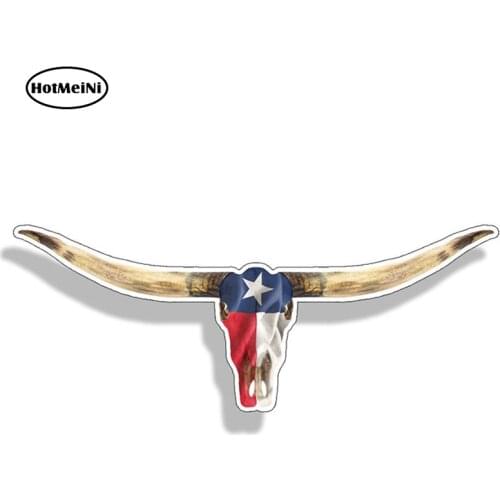 HotMeiNi 13cm X 5cm Texas TX Longhorn Lone Star State Flag Custom Sticker Decal Car Truck Laptop Cup Car Styling Vinyl Decal