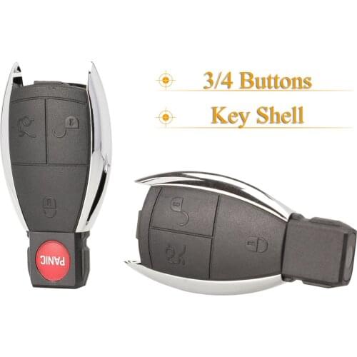 Kutery 10pcs 3/4 Buttons Remote Key Case Cover Shell For Mercedes Benz A B C E G R Cl Clk E G Gl M S Slk Class W203