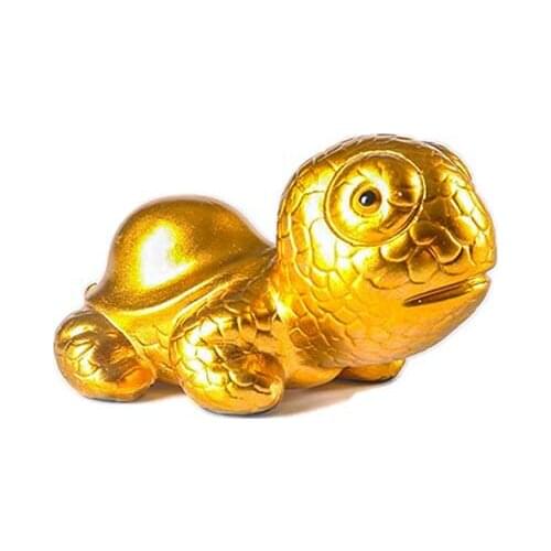 Ceramic Golden Turtle Ornaments Tea Ceremony Tea Pets Home Decoration Lucky Fortune Turtle