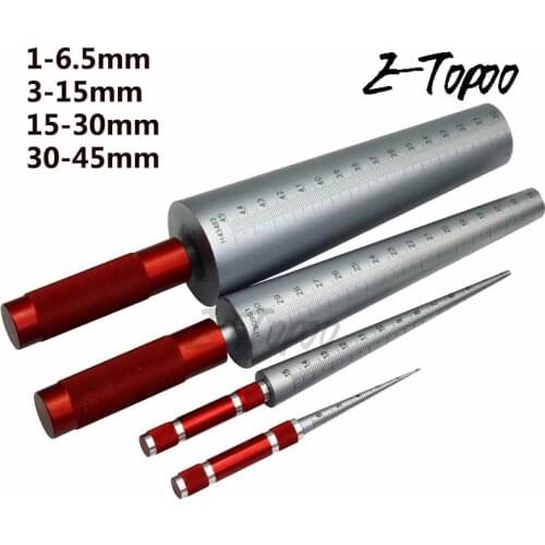 1pcs 1-6.5mm 3-15mm 15-30mm 30-45mm Conical Feeler Gauge Taper Cone Cylinder Gauge Hole Size Diameter Taper measure Gauge